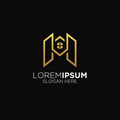 modern apartment creative logo