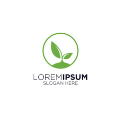 green nature plant logo