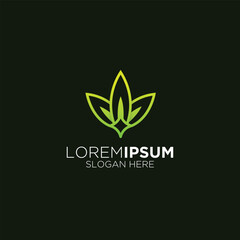 modern simple leaf logo