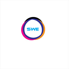SWE letter logo design