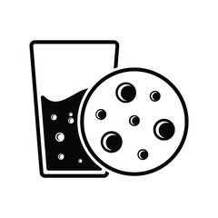 Cookie biscuit icon vector on trendy design
