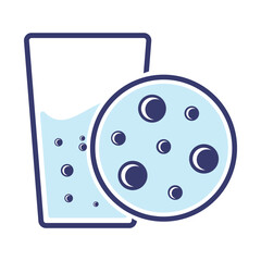 Cookie biscuit icon vector on trendy design