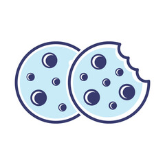Cookie biscuit icon vector on trendy design
