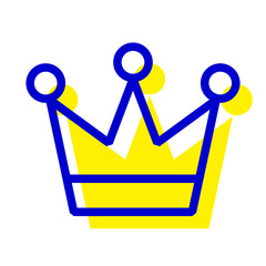 王冠を表す2色スタイルのアイコン