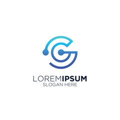 futuristic style G alphabet logo design