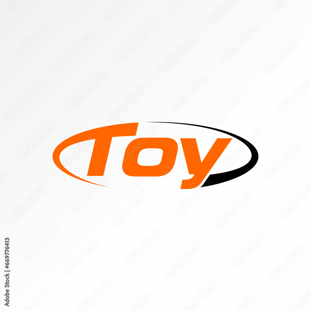 Poster logo design graphic concept creative abstract premium stock vector unique initial toy sans serif fon