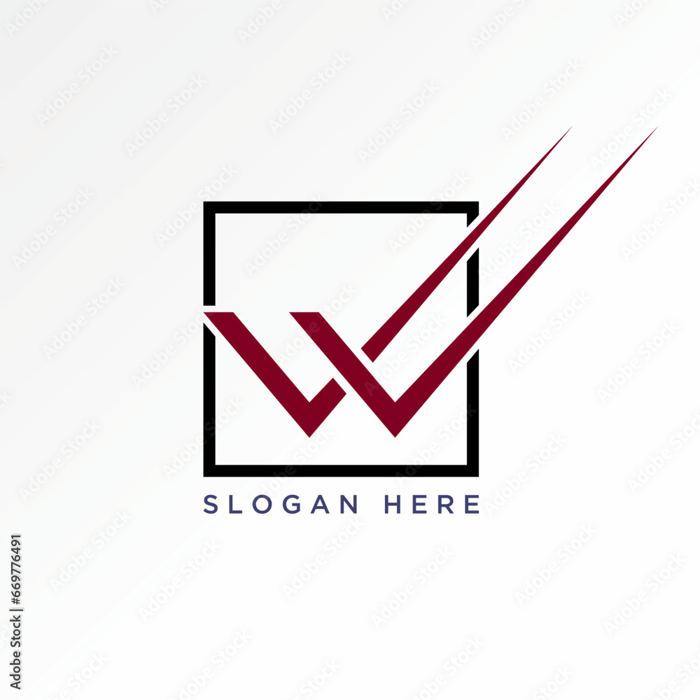 Poster logo design graphic concept creative abstract premium vector stock unique initial letter w font with