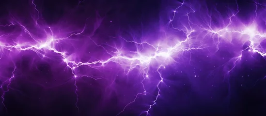 Deurstickers Purple lightning against a backdrop © AkuAku