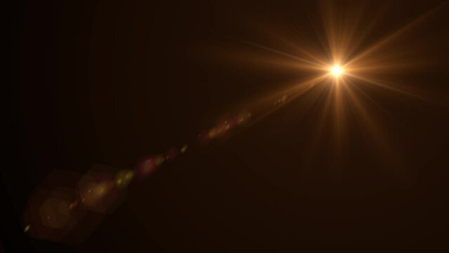sunlight lens flare effects on black background