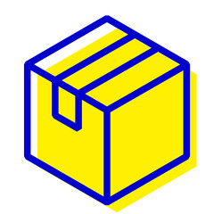 箱を表す2色スタイルのアイコン