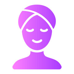 facial mask Gradient icon