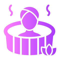 hot tub Gradient icon