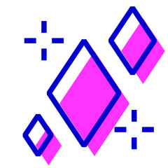 Obraz premium キラキラを表す2色スタイルのアイコン