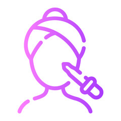 facial treatment Line Gradient Icon