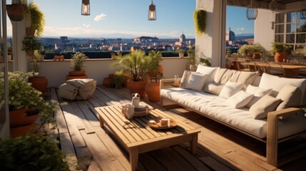 Beautiful home terrace, Rooftop terrace, Create a perfect space for relaxation.