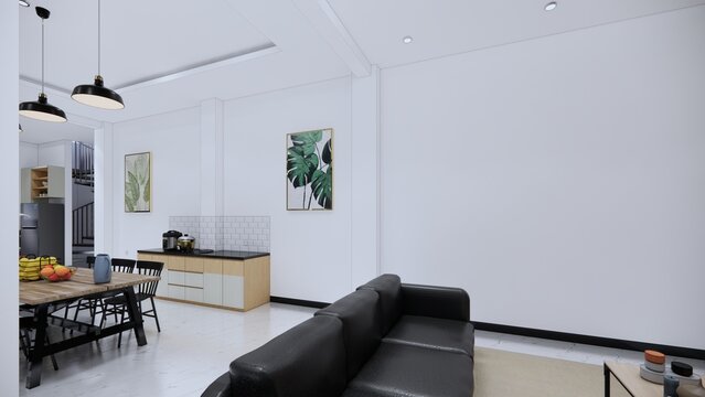 interior design home minimalis  with hpl finish