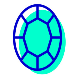 Obraz premium 宝石を表す2色スタイルのアイコン