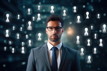 business candidate Leader, Human resources management and recruitment .AI Generative .