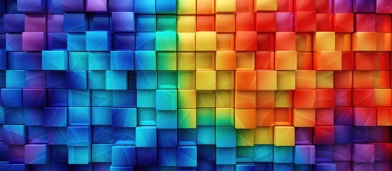 Multicolored tiled backdrop