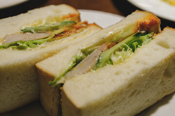 サンドイッチと珈琲のモーニングセット