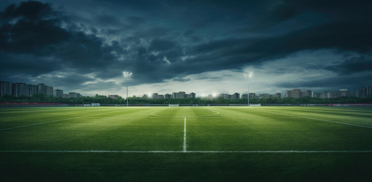Image of modern football field