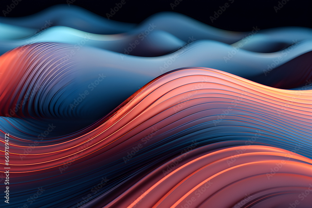 Poster abstract geometric lines design element, generative ai