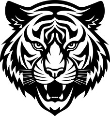 tiger logo on white background