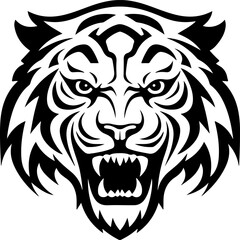 tiger logo on white background