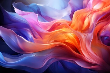 Color abstract illustration made of purple colored oil paint on background