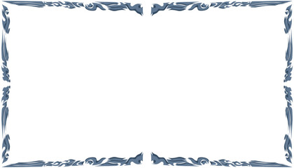 Abstract background with elemental blue border or frame. Perfect for card backgrounds, book covers, posters, banners