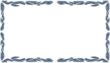 Abstract background with elemental blue border or frame. Perfect for card backgrounds, book covers, posters, banners