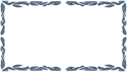 Abstract background with elemental blue border or frame. Perfect for card backgrounds, book covers, posters, banners