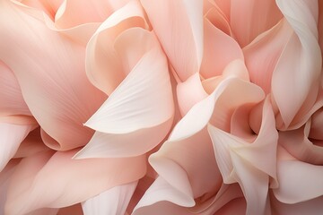 Pale pink tulip petals gently cascading downwards. Generative AI - obrazy, fototapety, plakaty