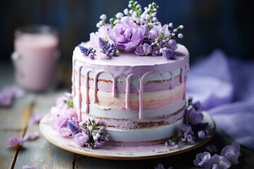 Obraz na płótnie Canvas Delicious cake with soft colors. Generative AI