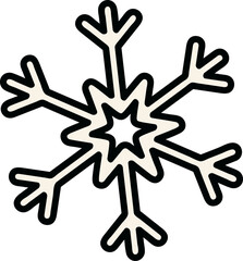 Groovy snowflake illustration