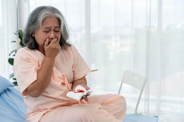 Elderly Asian patient admitted to hospital She had a cough so violent that she bled while sitting...