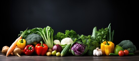 Various vegetables on a white surface
