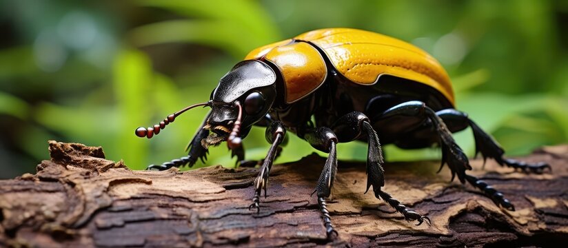 Taiwans stag beetle species Rhaetulus crenatus crenatus found in Taiwan