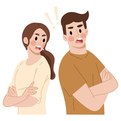 illustration of couple character poses. Celebrate valentines day illustration vector eps