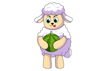 Cute Sheep Cartoon Character Design
