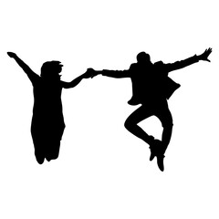 silhouette of person jumping