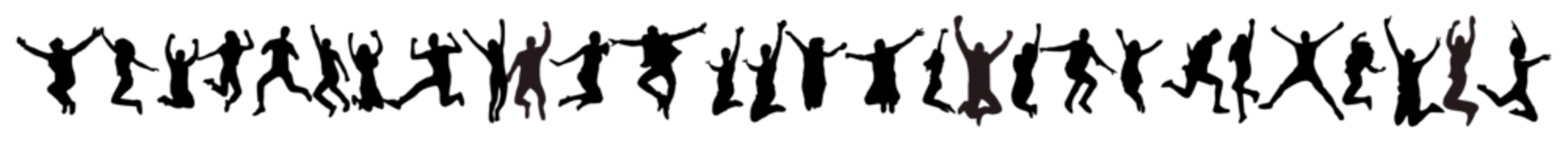 Fotobehang silhouette of person jumping © Kuldi