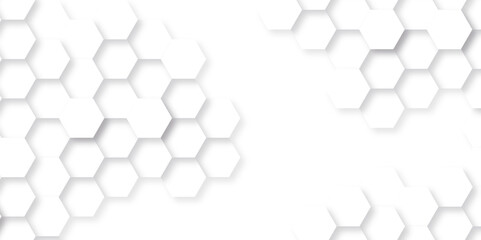 Abstract background with hexagon, modern abstract vector polygonal pattern. Futuristic abstract honeycomb technology white background. Luxury white hexagon pattern.