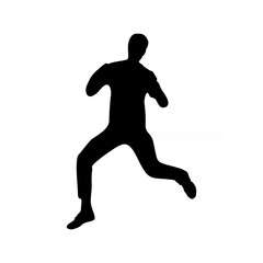 silhouette of person jumping