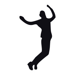 silhouette of person jumping