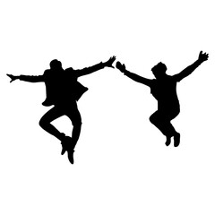 silhouette of person jumping