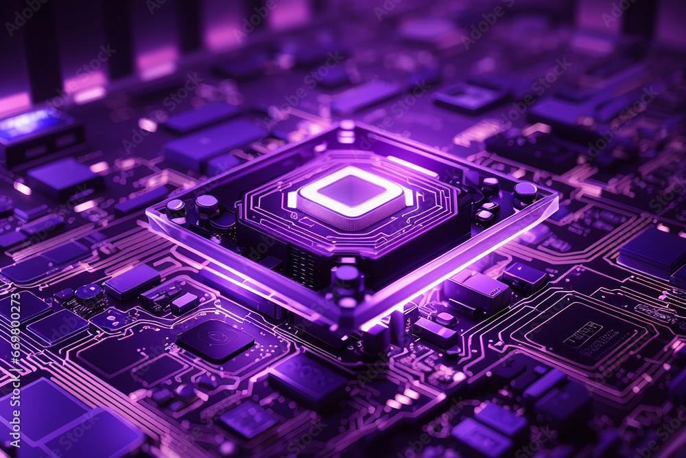 Aufkleber processor computer glow technology