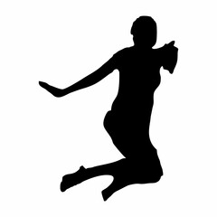 silhouette of person jumping