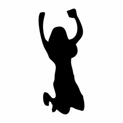 silhouette of person jumping