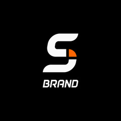 White and orange SJ monogram logo on black, merging S and J for tech companies.